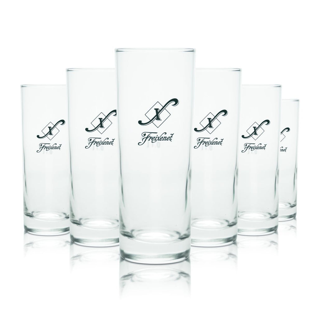 6 verres à vin mousseux Freixenet 0,1 l, verres à long drink, verres à apéritif Secco