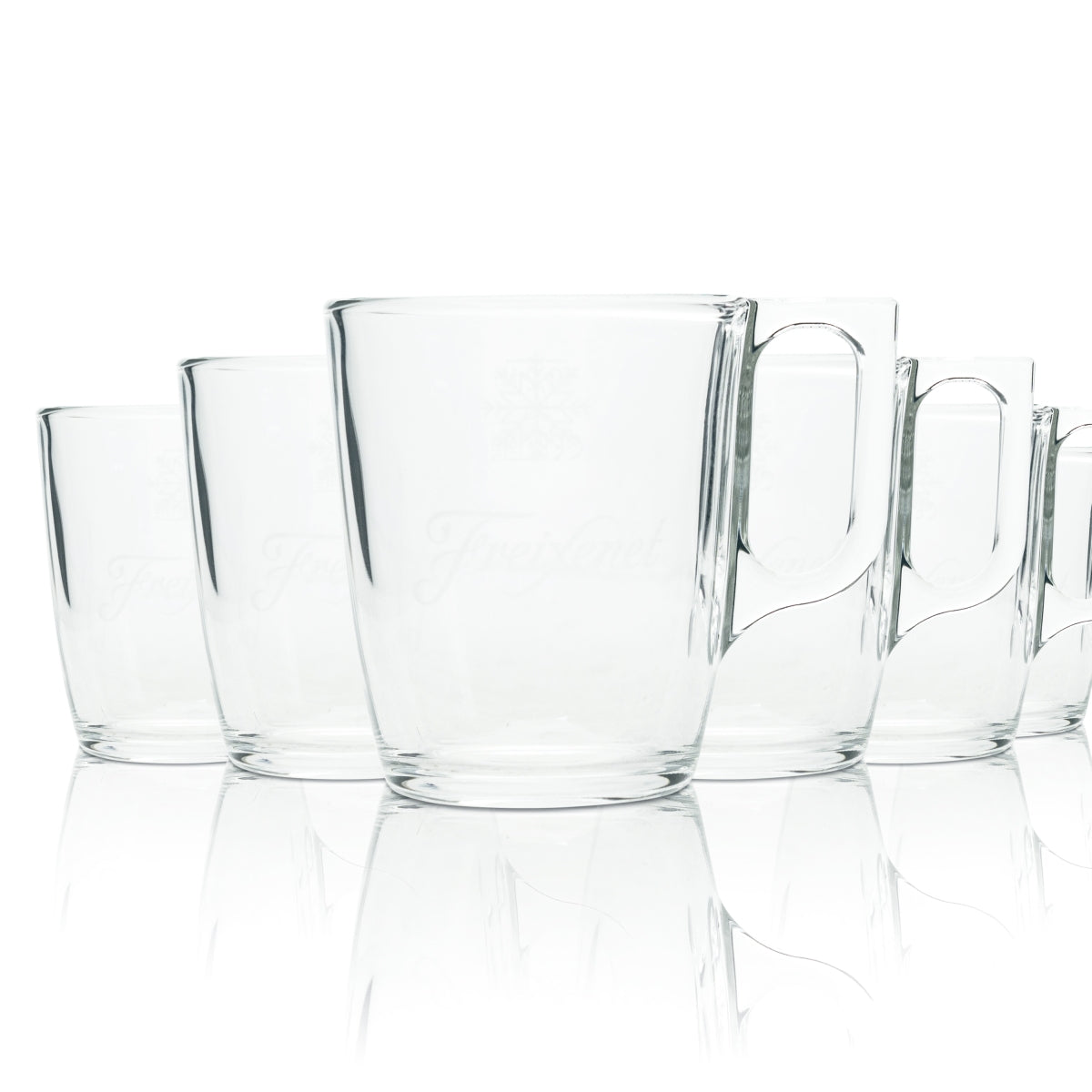 6 verres à vin mousseux Freixenet 0,2 l avec anse, verres à punch « flocon de neige »