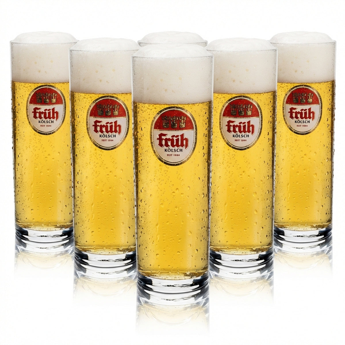 6 verres à bière Früh Kölsch 0,3 l Rastal