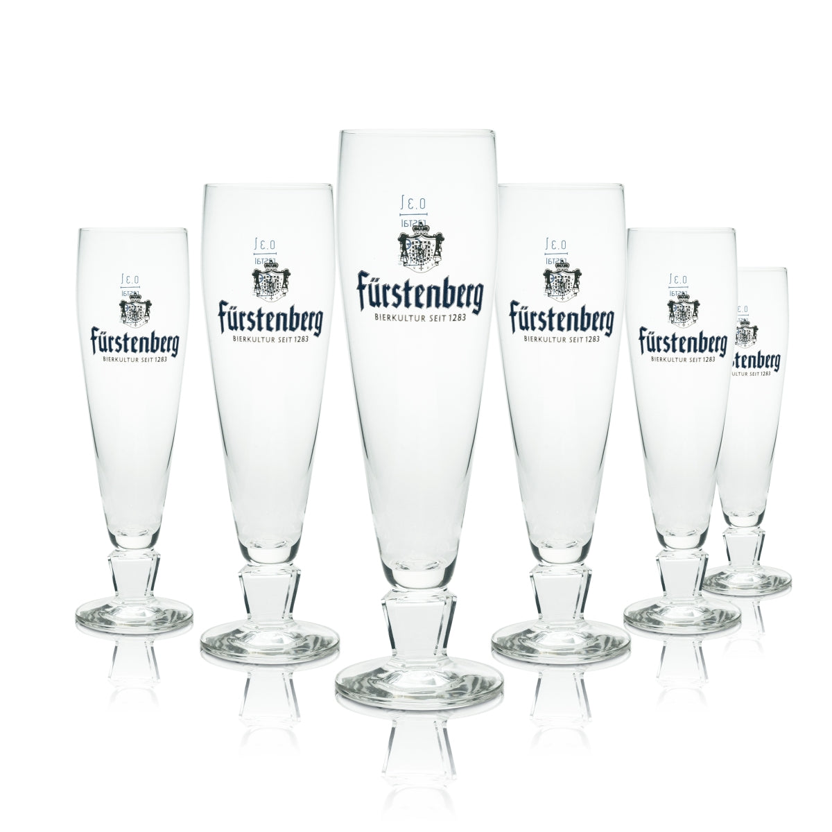 6 verres à bière Fürstenberg Tulipe 0,3 l Rastal
