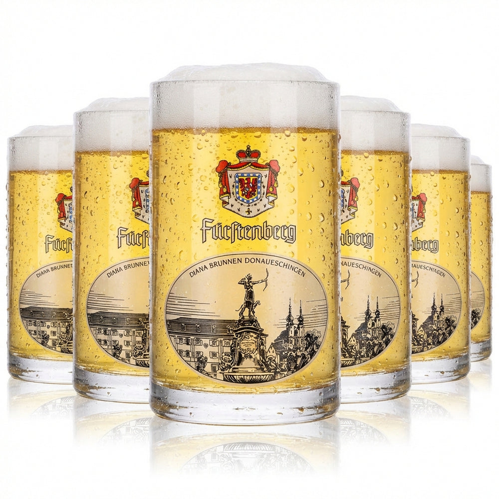 6 chopes à bière Fürstenberg Seidel 0,25 l Diana Brunnen Rastal Glückauf