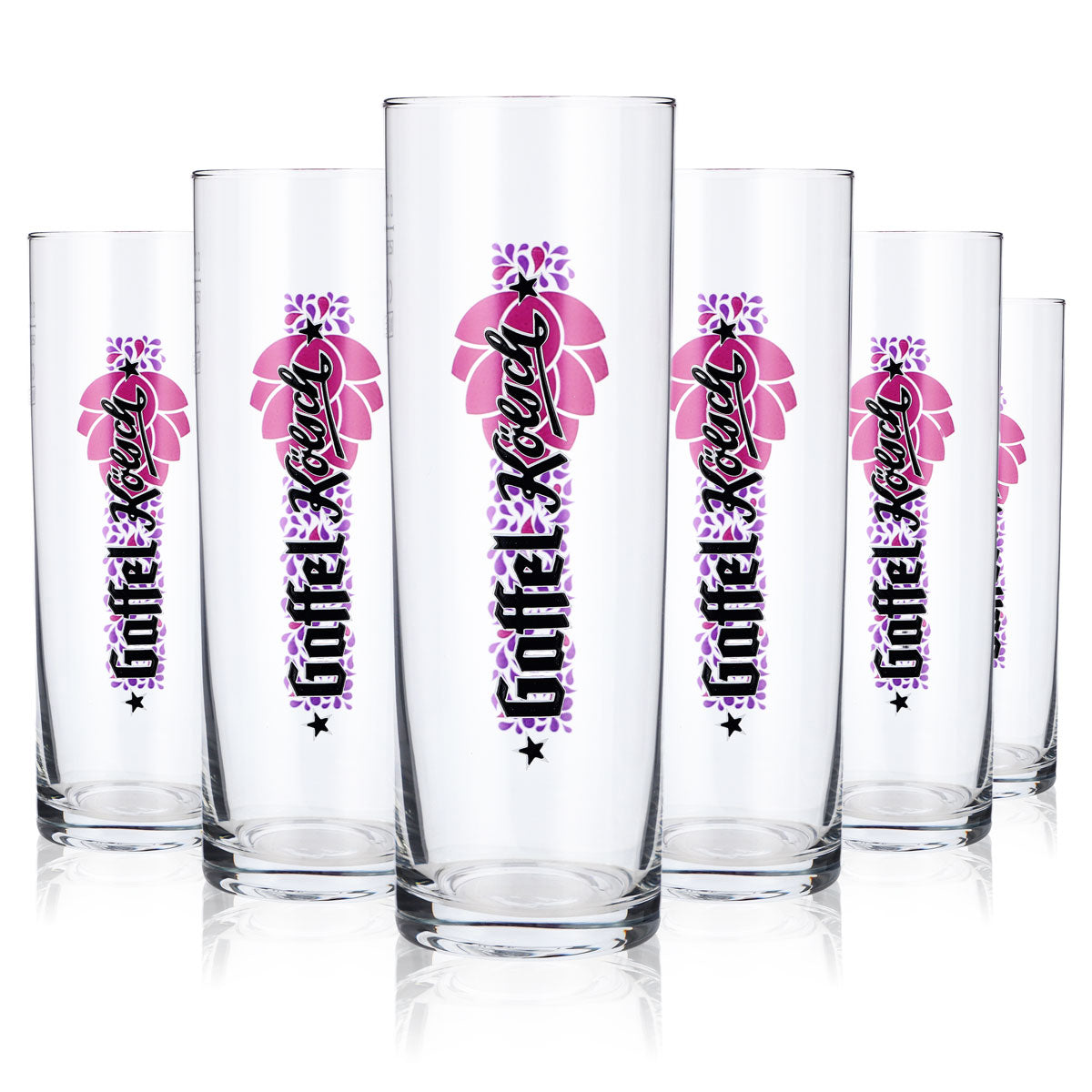 6 verres à bière Gaffel 0,3 l, motif houblon violet – Vue 8