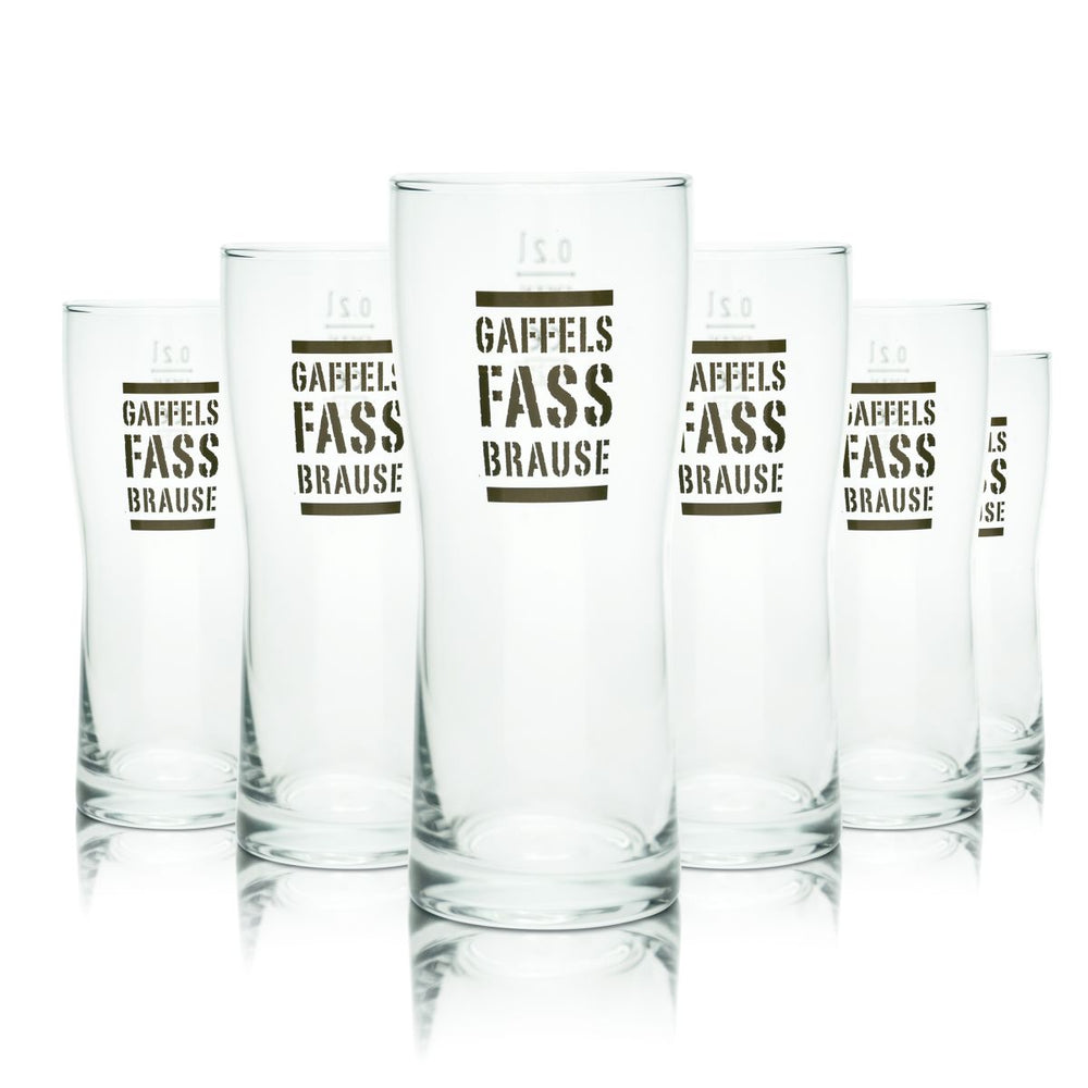 6 verres à bière Gaffel 0,2 l Gaffels Fassbrause Willi Becher Set de verres Brasserie Cologne