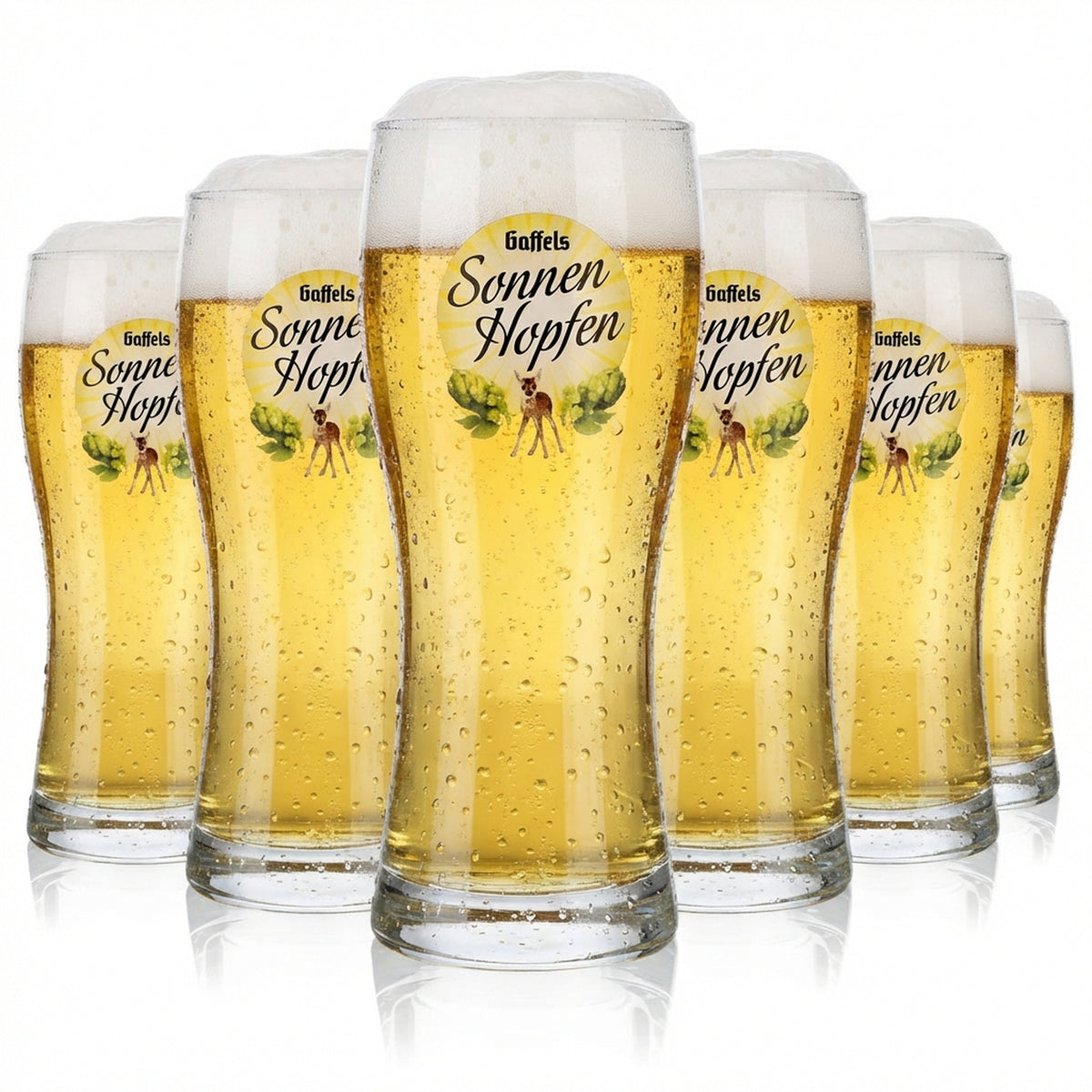 6 verres à bière Gaffel 0,5 l « Sonnenhopfen » Rastal Bavaria – Vue 2