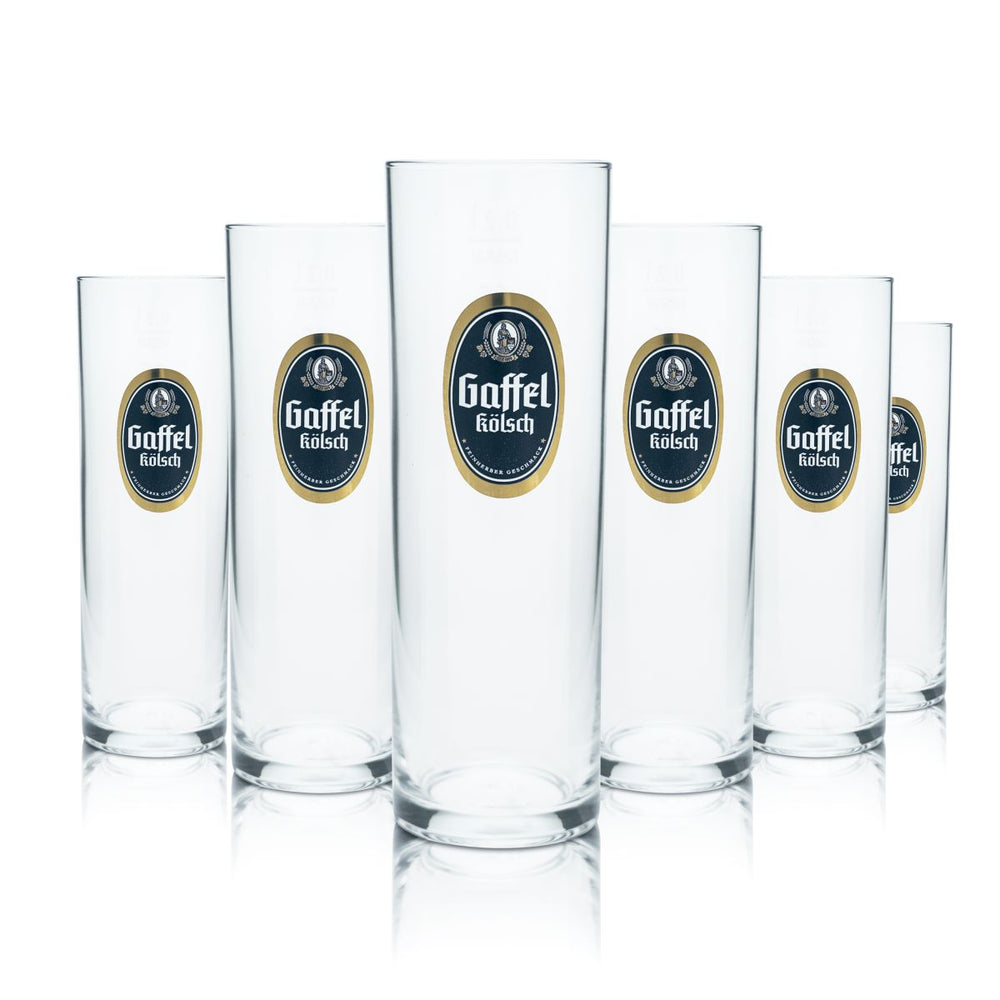 6 verres à bière Gaffel Kölschglas 0,2 l Kölschstange Set de verres Brasserie Cologne Gastronomie