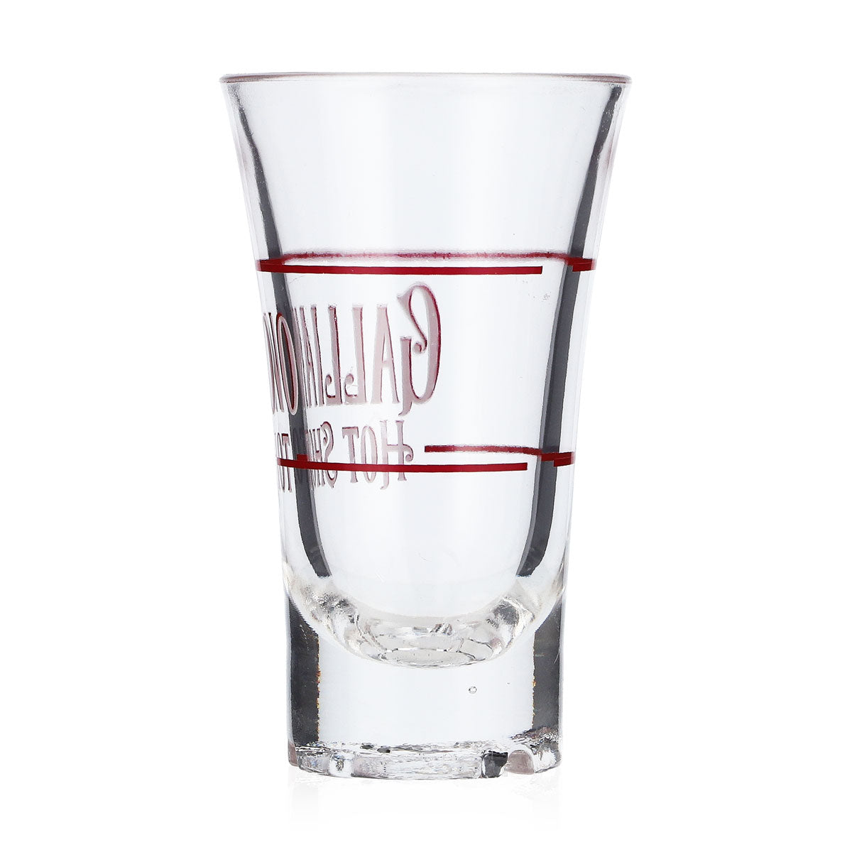 6 verres à shot en acrylique pour liqueur Galiano, modèle court, couleur rouge – Vue 4