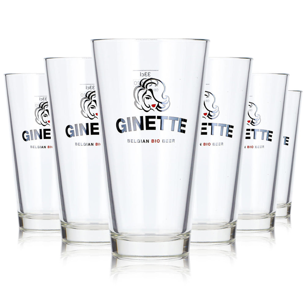 6 verres à bière Ginette de 0,33 l, verres à bière Willibecher, chopes à bière Seidel (lot de 6)