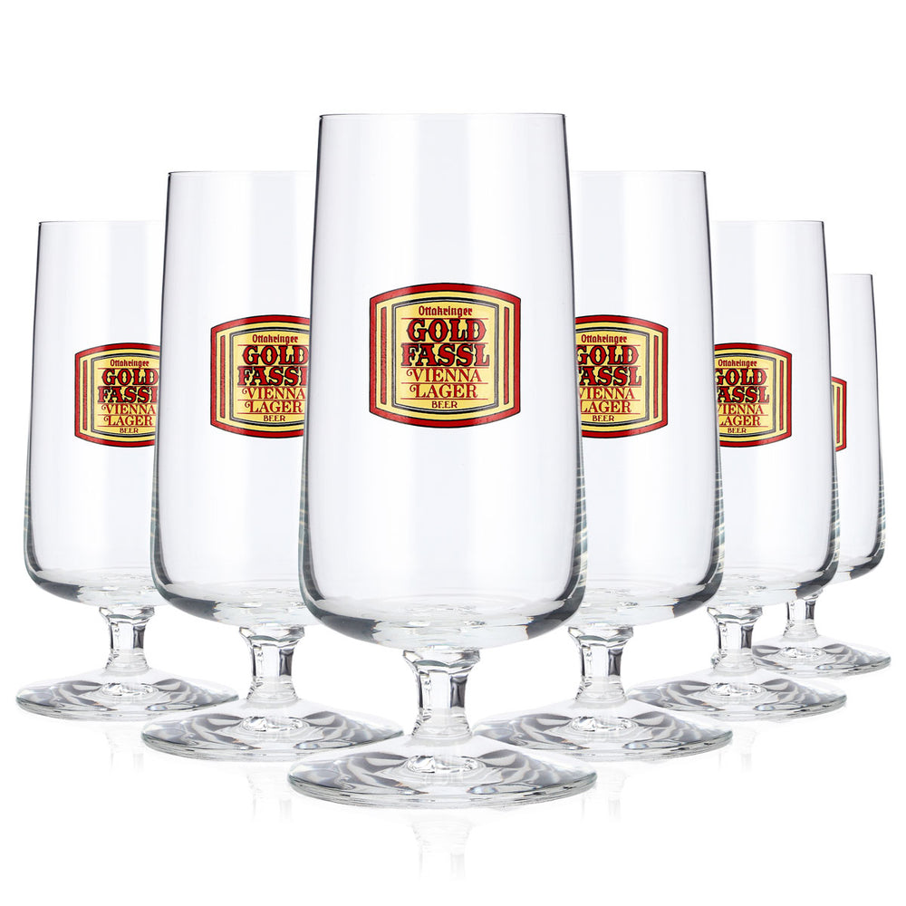 Verre à bière « Gold Fassl » 6 pièces, 0,25 l, coupe Rastal