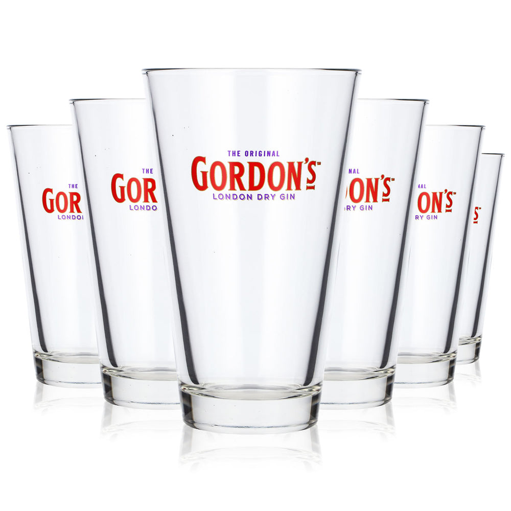 6 verres à gin Gordon's de 0,33 l : verres à long drink, gobelets, tumblers, Rastal, Lowball (lot de 6)