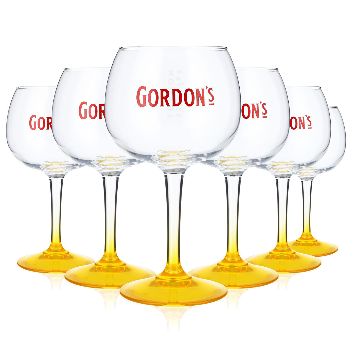 6 verres à gin Gordon's Verres ballons 0,45 l Verres à gin Jaune – Vue 5