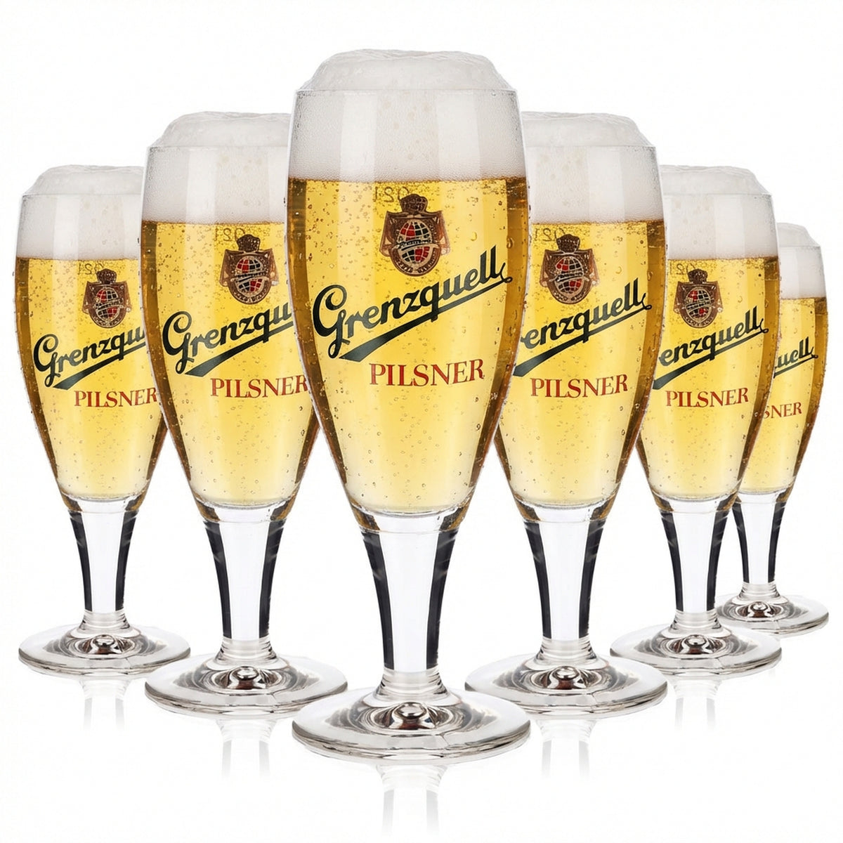 6 verres à bière 0,2 l, verres tulipes, verres à bière