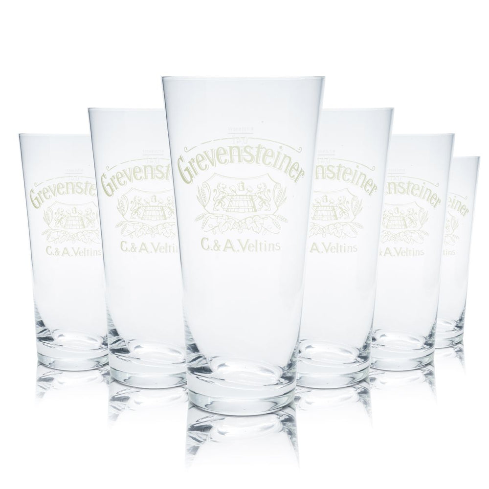 6 verres à bière Grevensteiner 0,4 l Verre à pied Willi Becher Set de verres Brasserie Eiche