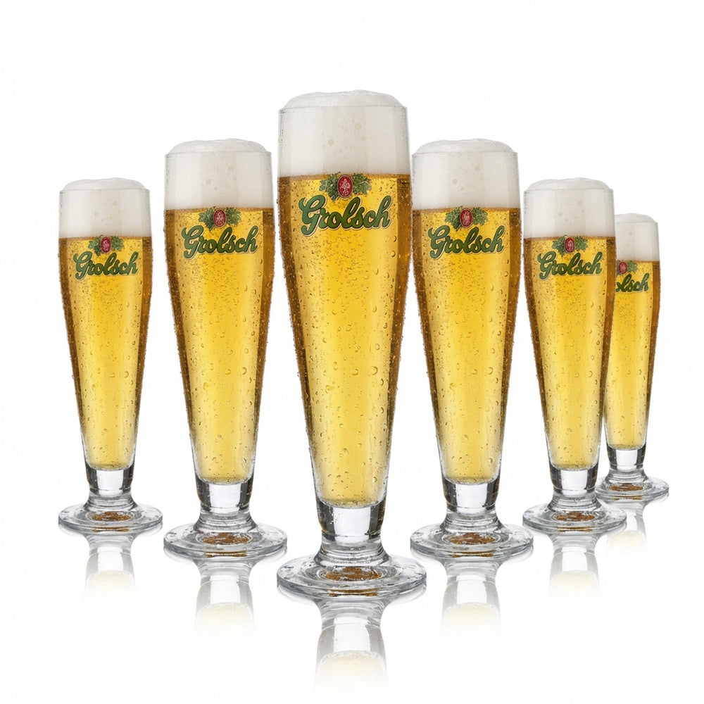 6 verres Grolsch 0,3 l Prelude Pokal Tulpe Set de verres à bière Brasserie Gastro Étalonnés