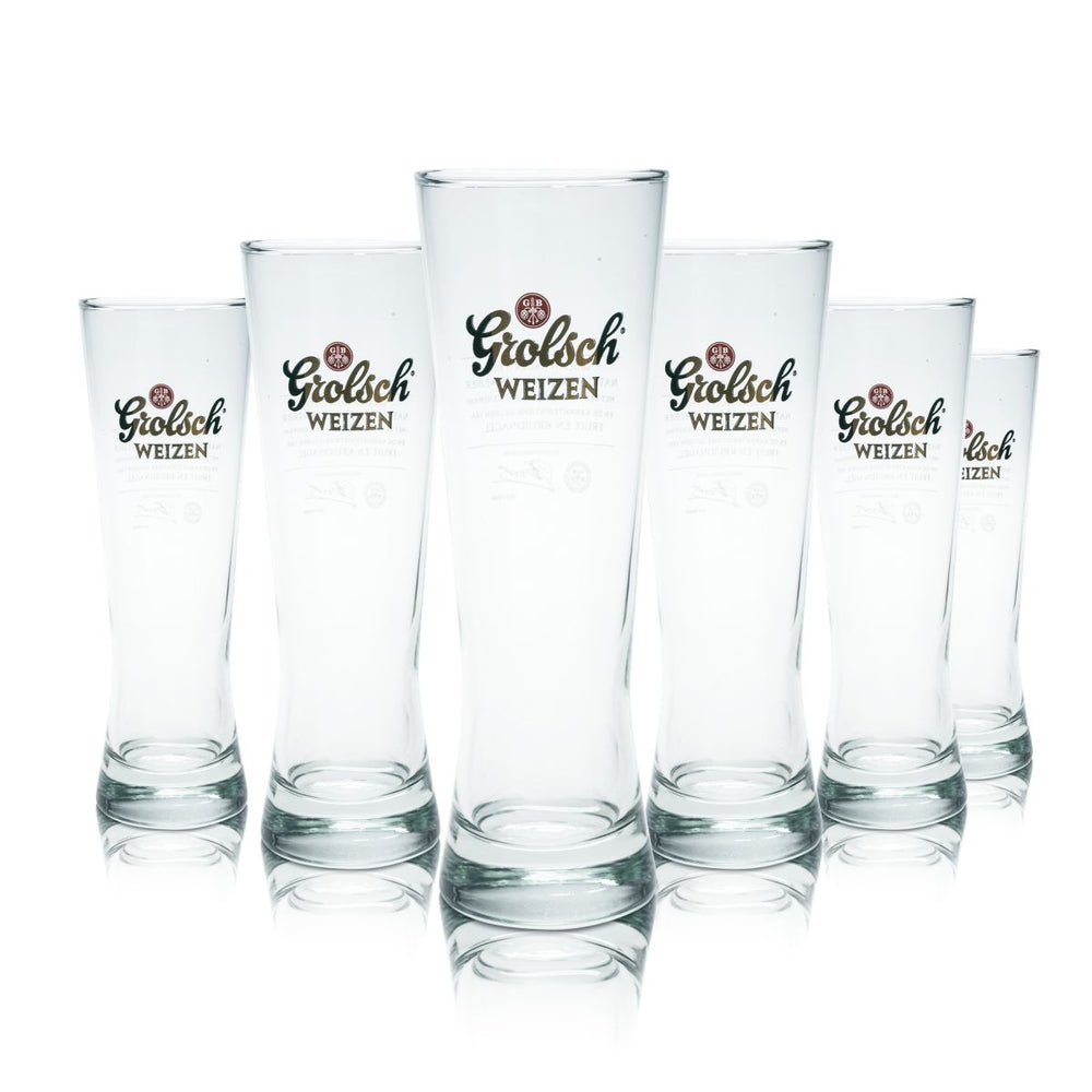 6x Grolsch Verre 0,3 l Verre à bière blanche Verres à bière Set Verres à bière blanche Brasserie