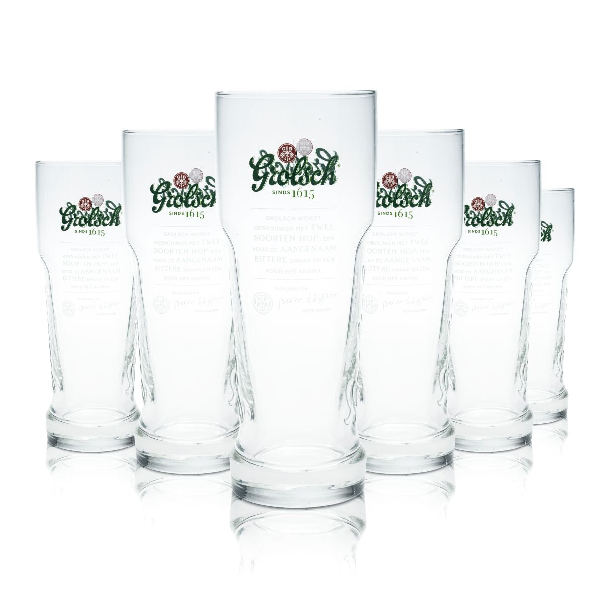 6 verres Grolsch 0,4 l, verre à bière Master Glass, set de verres, brasserie, Pays-Bas