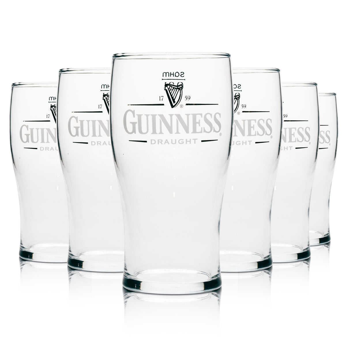 6 verres à bière Guinness 0,3 l Sahm Draught – Vue 4