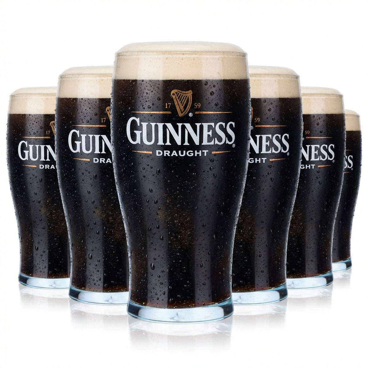 6 verres à bière Guinness 0,4 l Verres à bière Draught Irish Gobelets Sahm Tulip