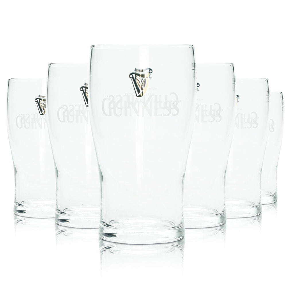 6 verres à bière Guinness 0,3 l, verres à pied, verres à pinte, set original