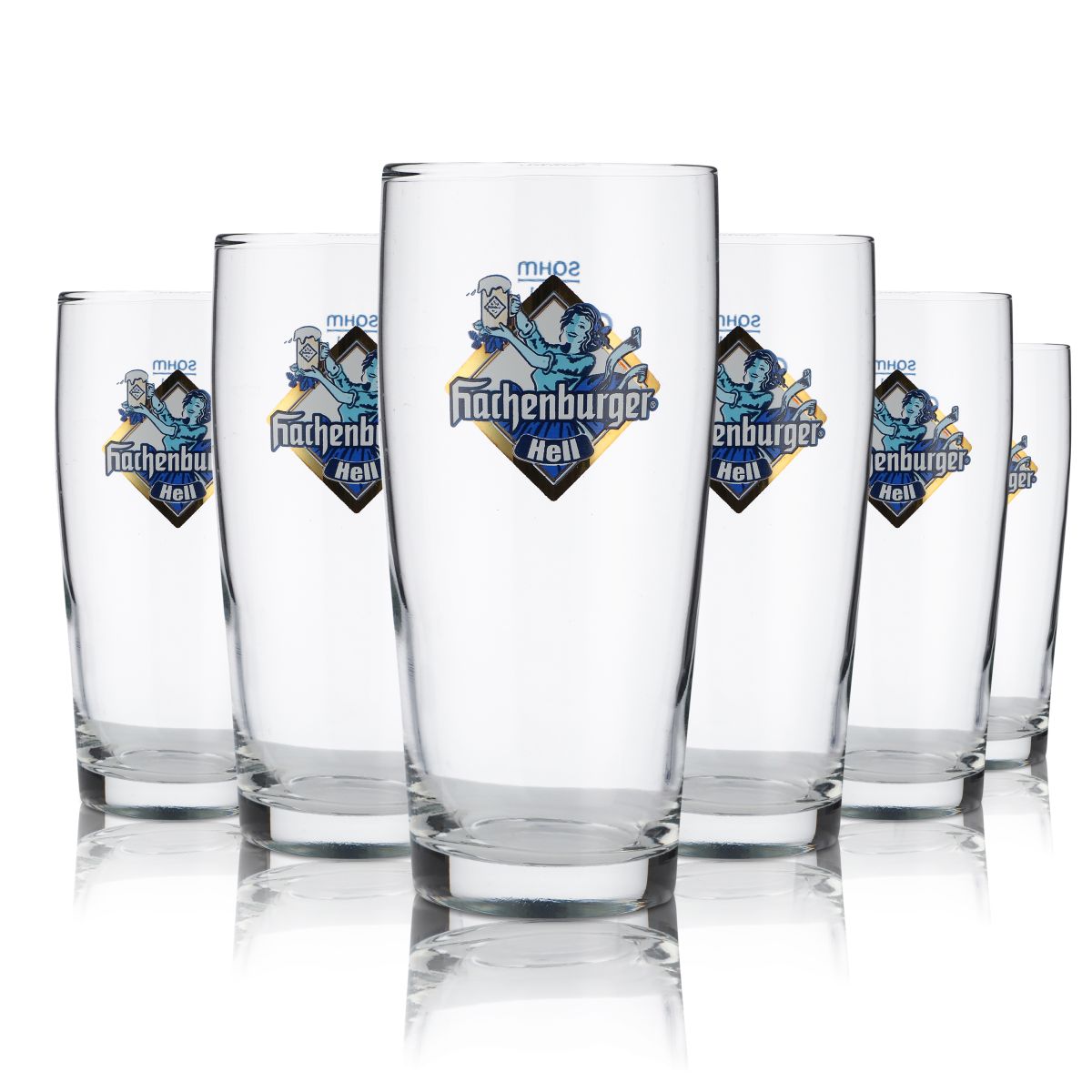 6x Hachenburger verre 0,3l bière blonde Willi gobelet set de verres de brasserie Gastro