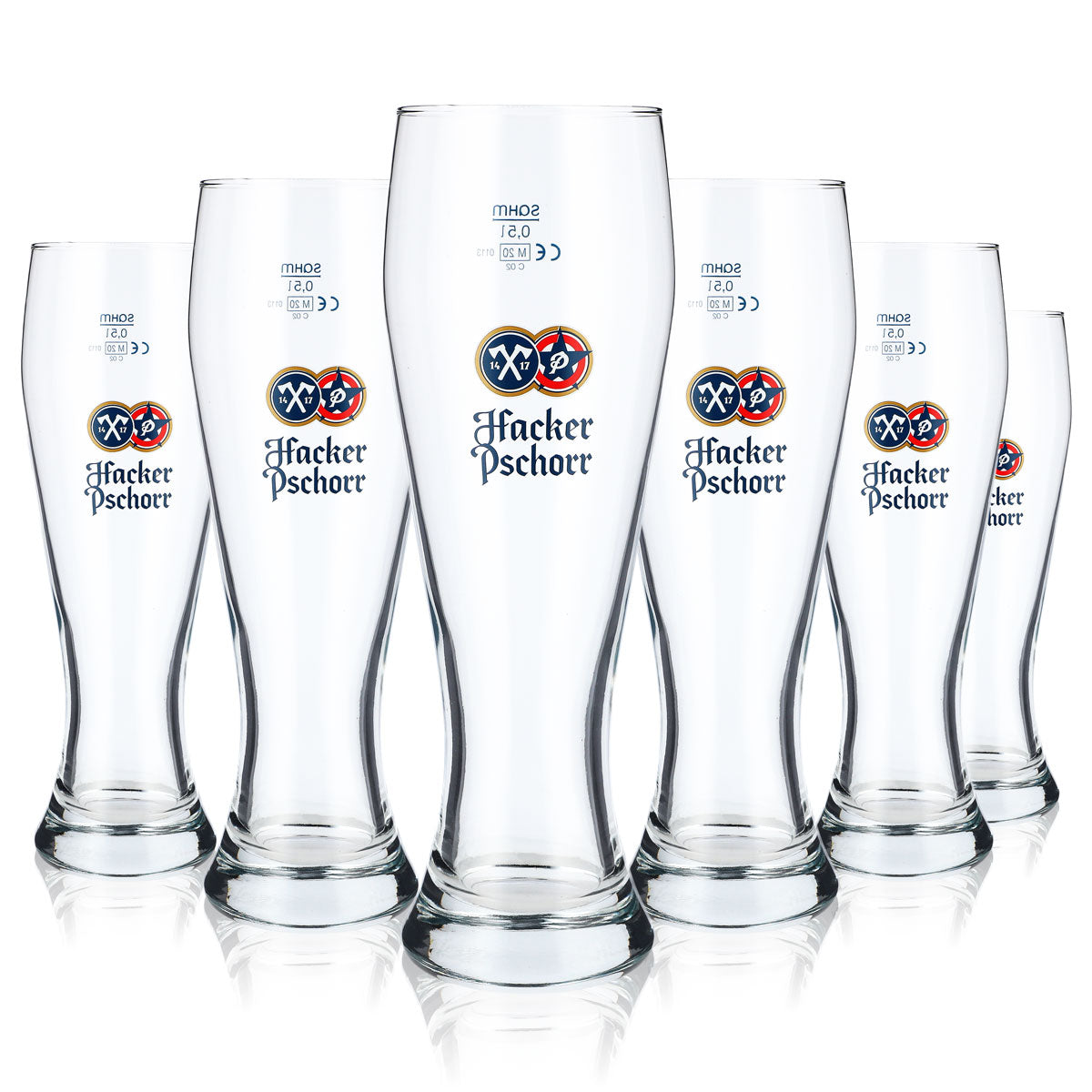6 verres à bière Hacker Pschorr 0,5 l Verre à bière blanche « Spitzingsee » Rastal – Vue 5