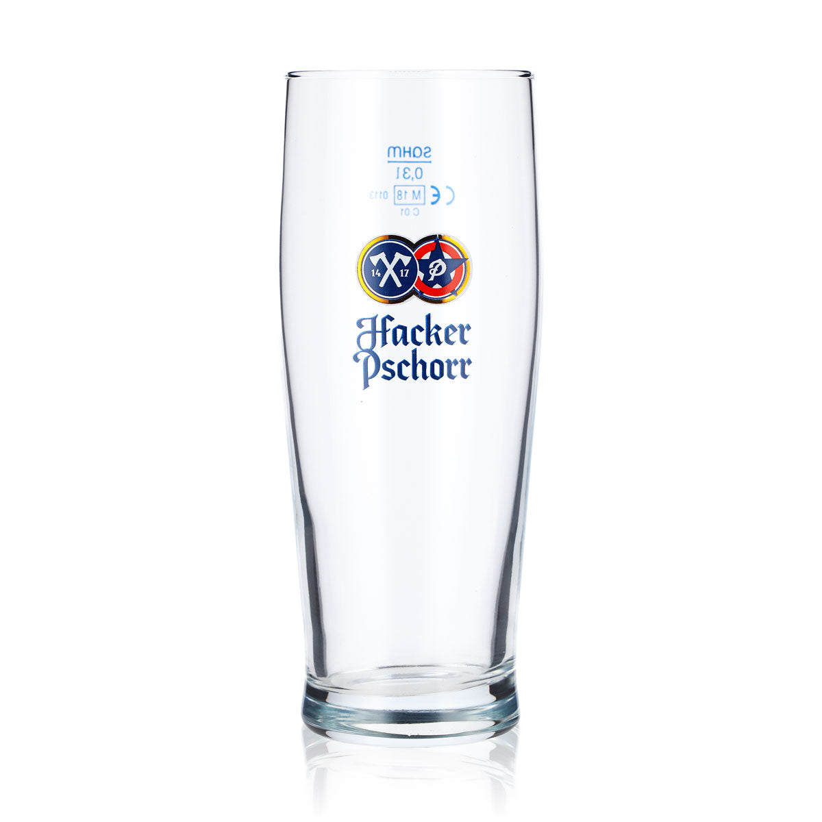 6 verres à bière Hacker Pschorr 0,3 l, logo bleu Sahm – Vue 2