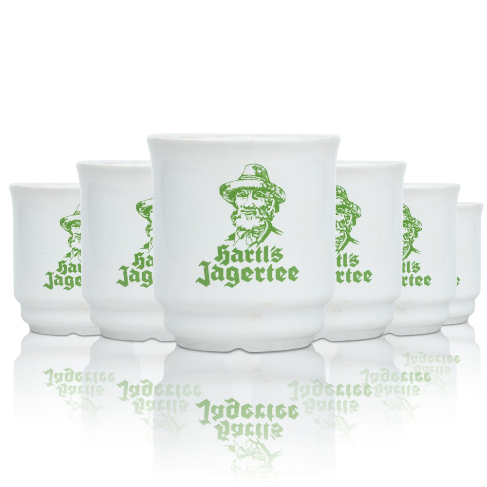 6 tasses à schnaps Hartls Jagertee 0,2 l, vin chaud d'hiver, verre à punch, marché de Noël