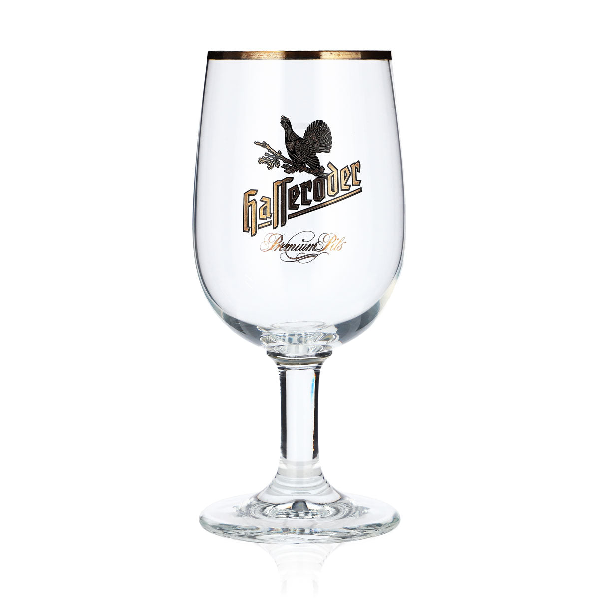 6 verres à bière Hasseröder en forme de coupe 0,2 l avec bord doré « Premium Pils » Ritzenhoff – Vue 2
