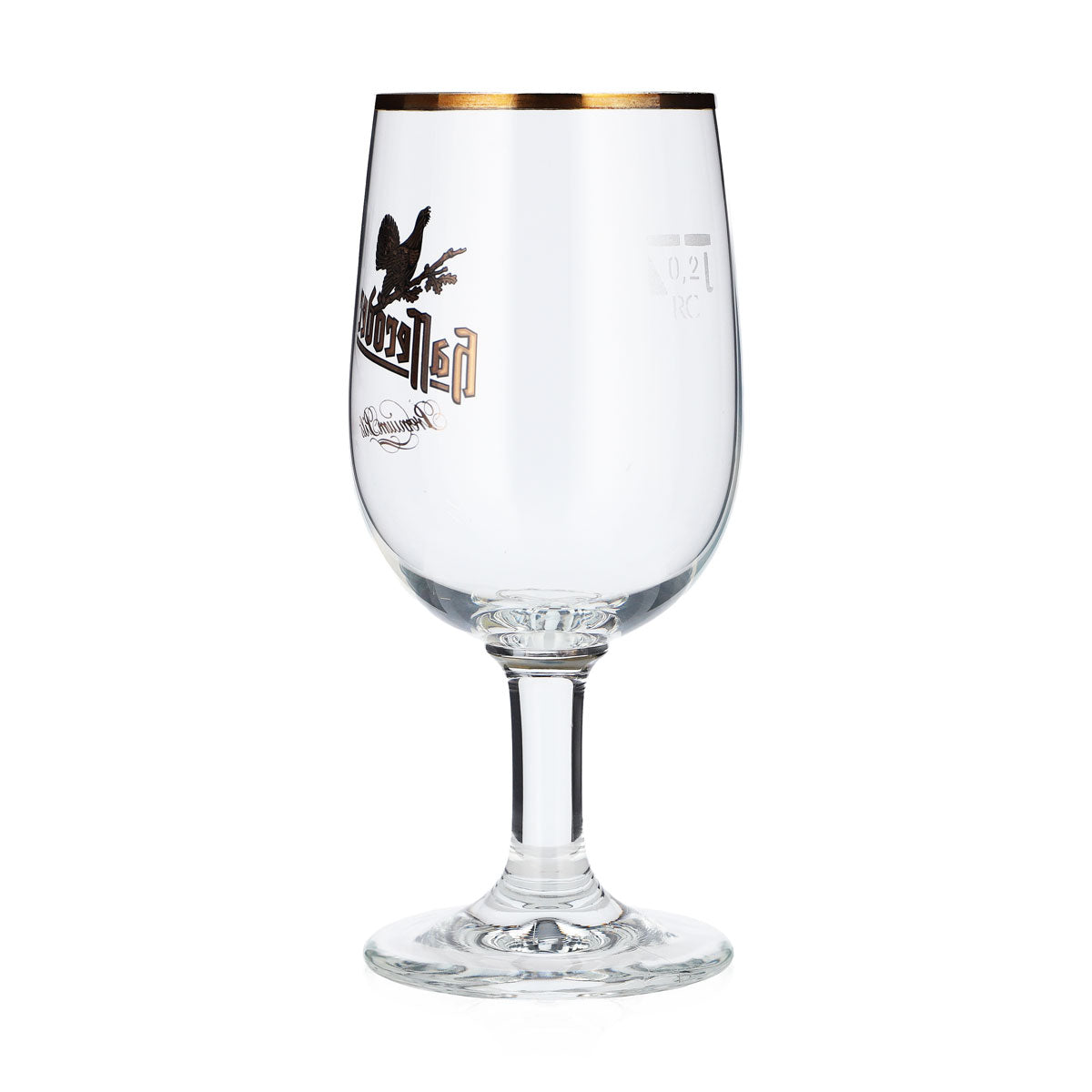 6 verres à bière Hasseröder en forme de coupe 0,2 l avec bord doré « Premium Pils » Ritzenhoff – Vue 4