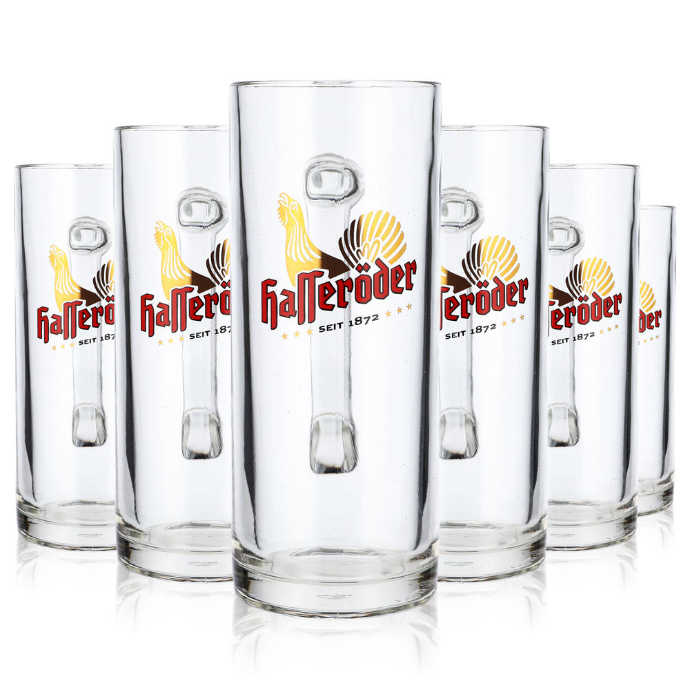 6 verres à bière Hasseröder Verres à bière Chopes 0,5 l Chope Reno