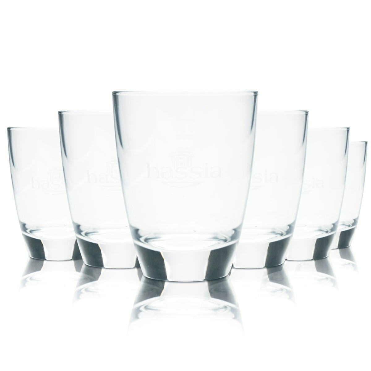 6 verres Hassia 0,2 l, eau minérale gazeuse, verres gastronomiques calibrés