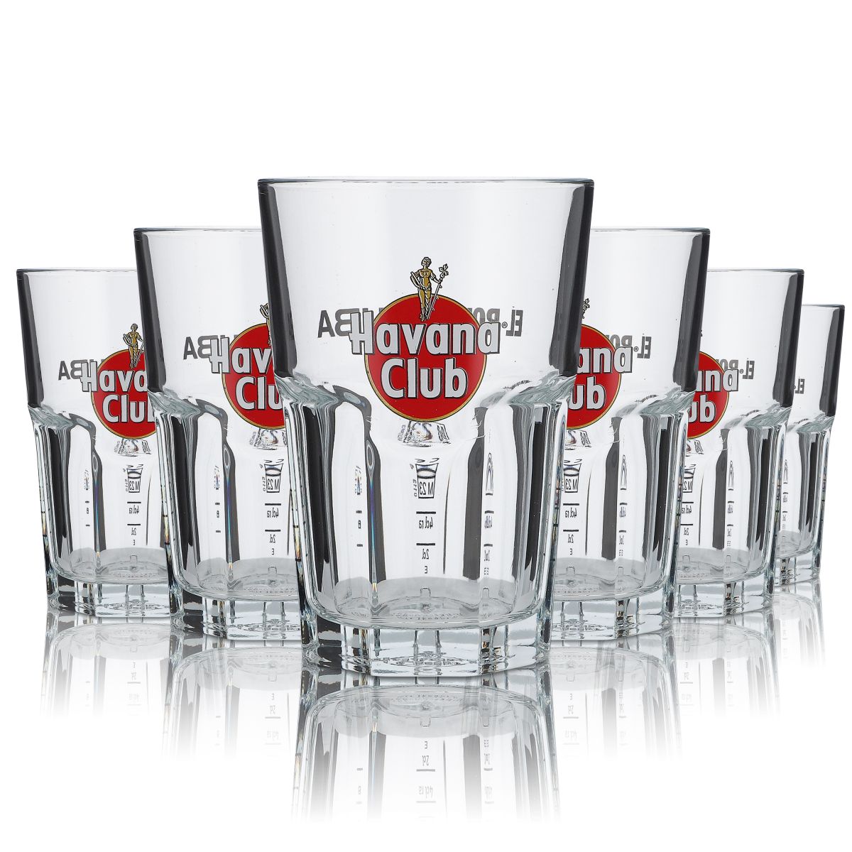 6 verres à long drink Havana Club 0,34 l – Set cocktail Cuba Libre avec trait de jauge – Vue 3