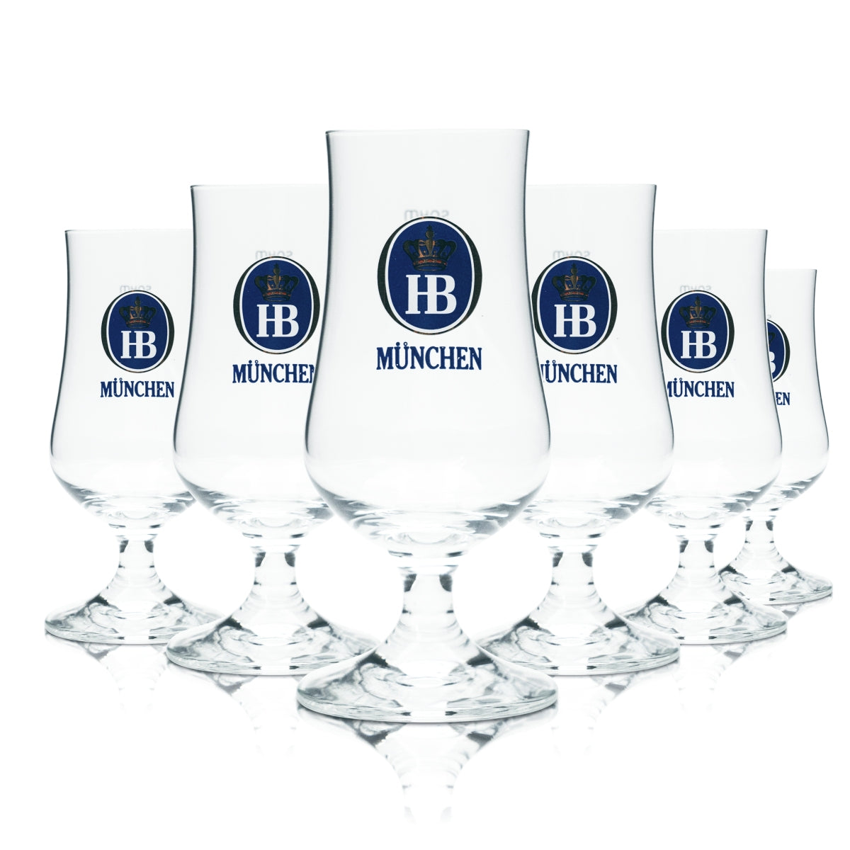 6x HB Munich verre à bière 0,2 l tulipe coupe calice verres calibrés gastronomie Bayern Bräu