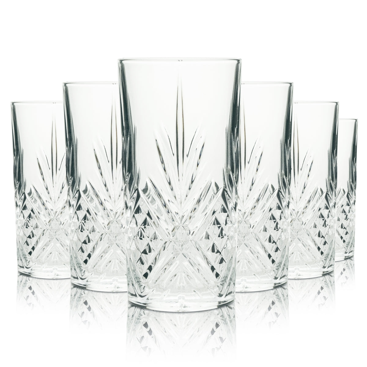 6 verres Hendricks 0,3 l Gin Tonic Longdrink Relief Cristal Verres à cocktail élégants