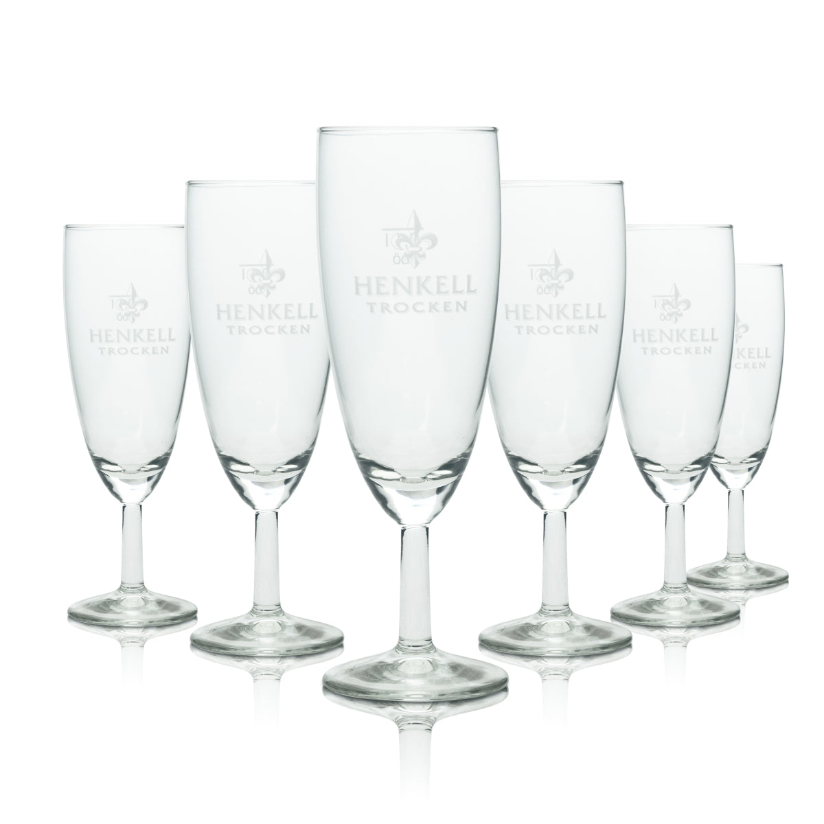 6 flûtes à champagne Henkell Trocken 0,1 l, verres à champagne, coupe à prosecco