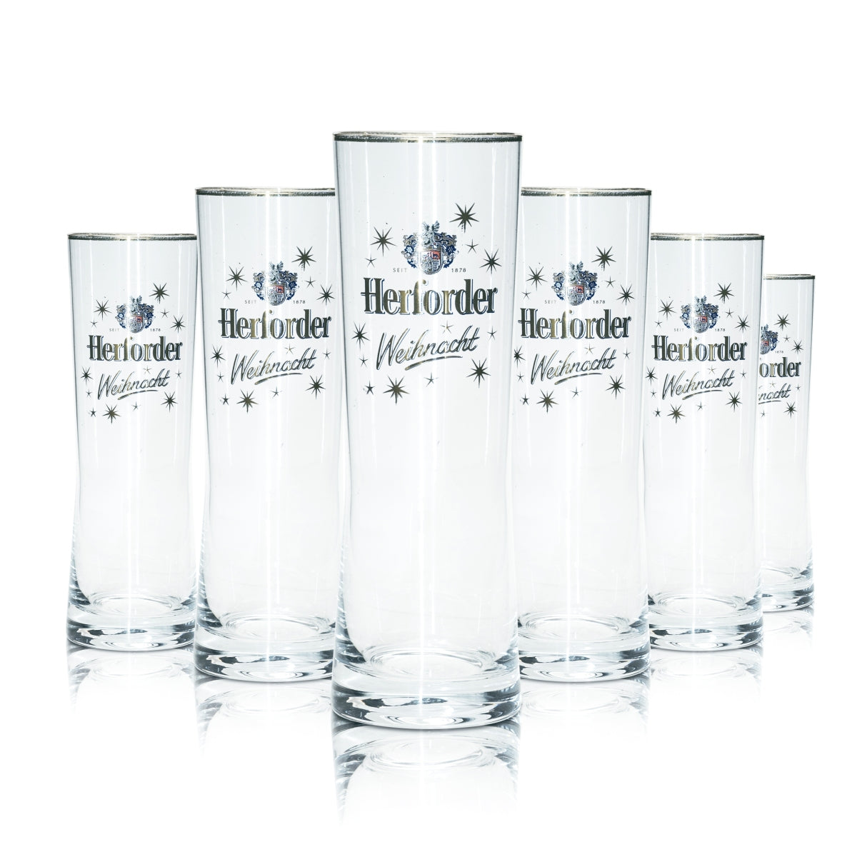 6 verres à bière Herforder 0,25 l Noël Rastal Pils flûte verres à bière