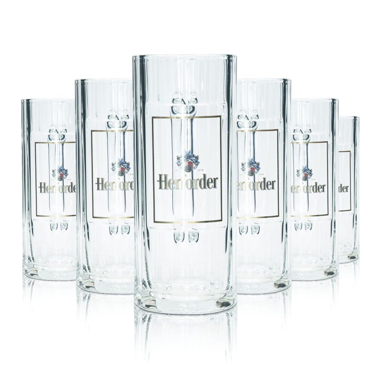6 verres à bière Herforder 0,3 l, chopes Wallenstein Sahm Seidel avec anse