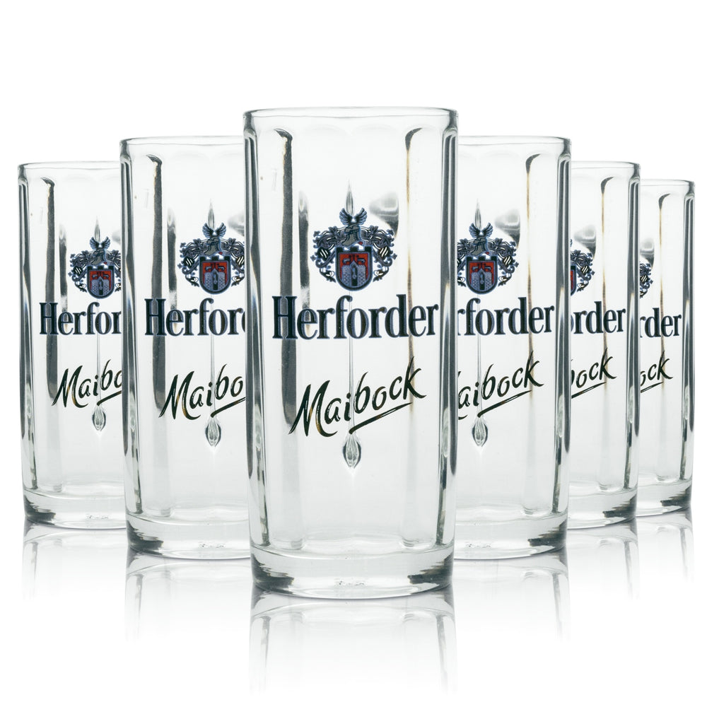 6 verres à bière Herforder Maibock 0,2 l Sahm