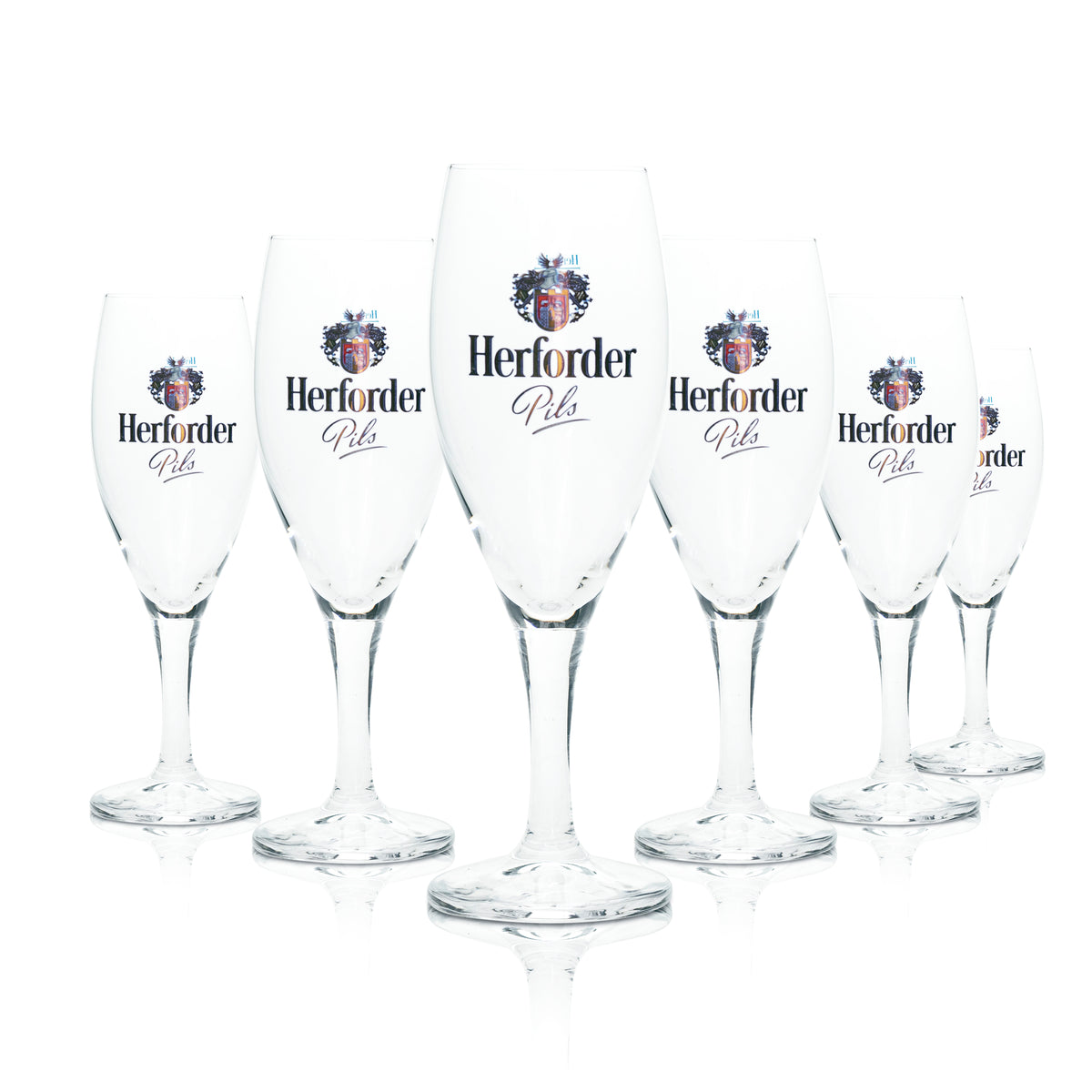 6 verres à bière Herforder Pils 0,2 l, verres tulipes Imperial Sahm, brasserie Beer – Vue 4