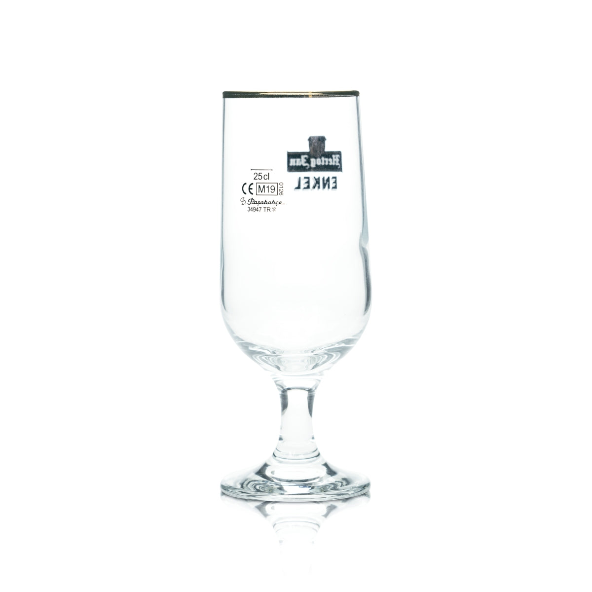 6 verres à bière Hertog Jan 0,25 l, forme tulipe, bord doré, Pays-Bas, artisanat – Vue 3