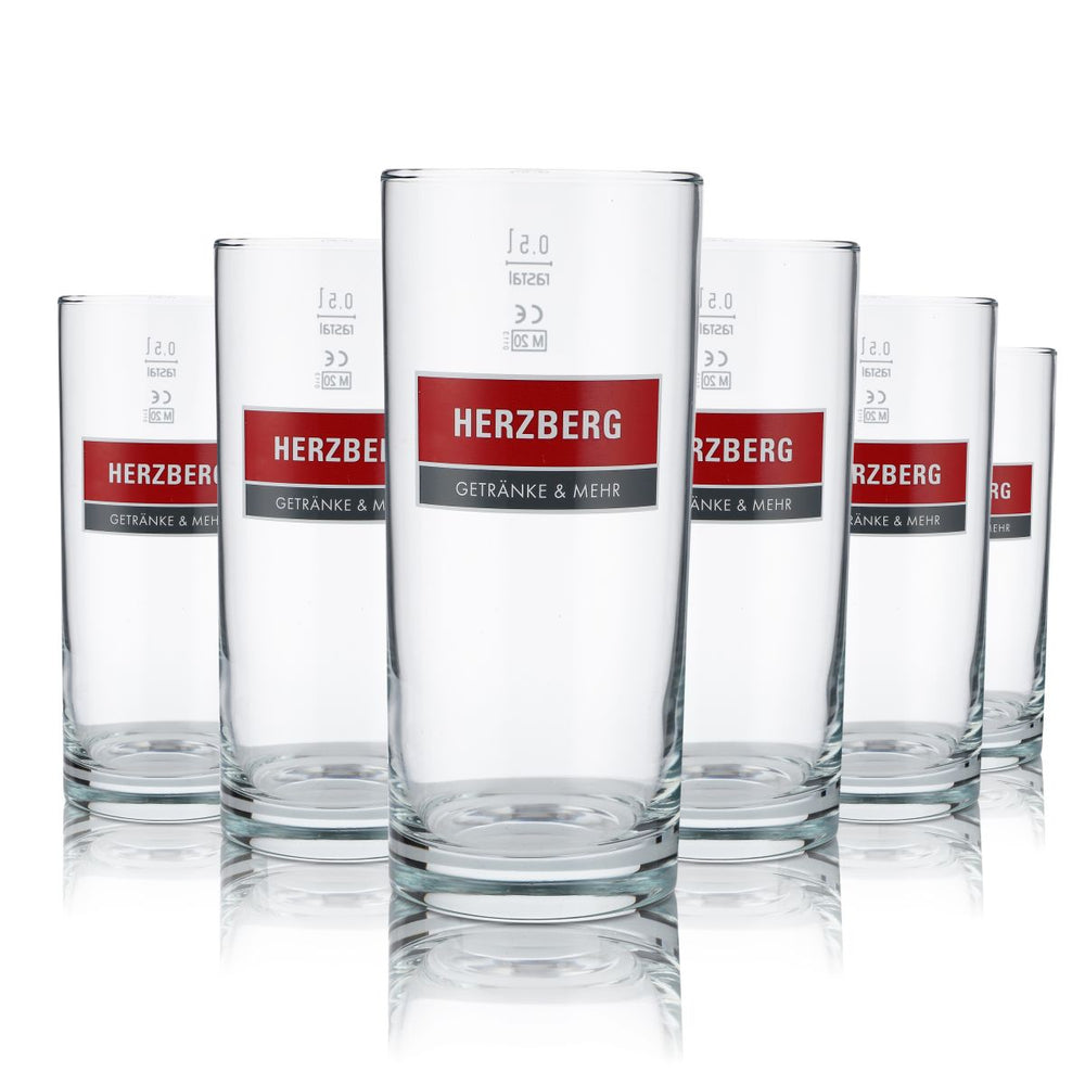 6x Herzberg verre 0,5l Willi gobelet set verre à boire tige jus eau limo