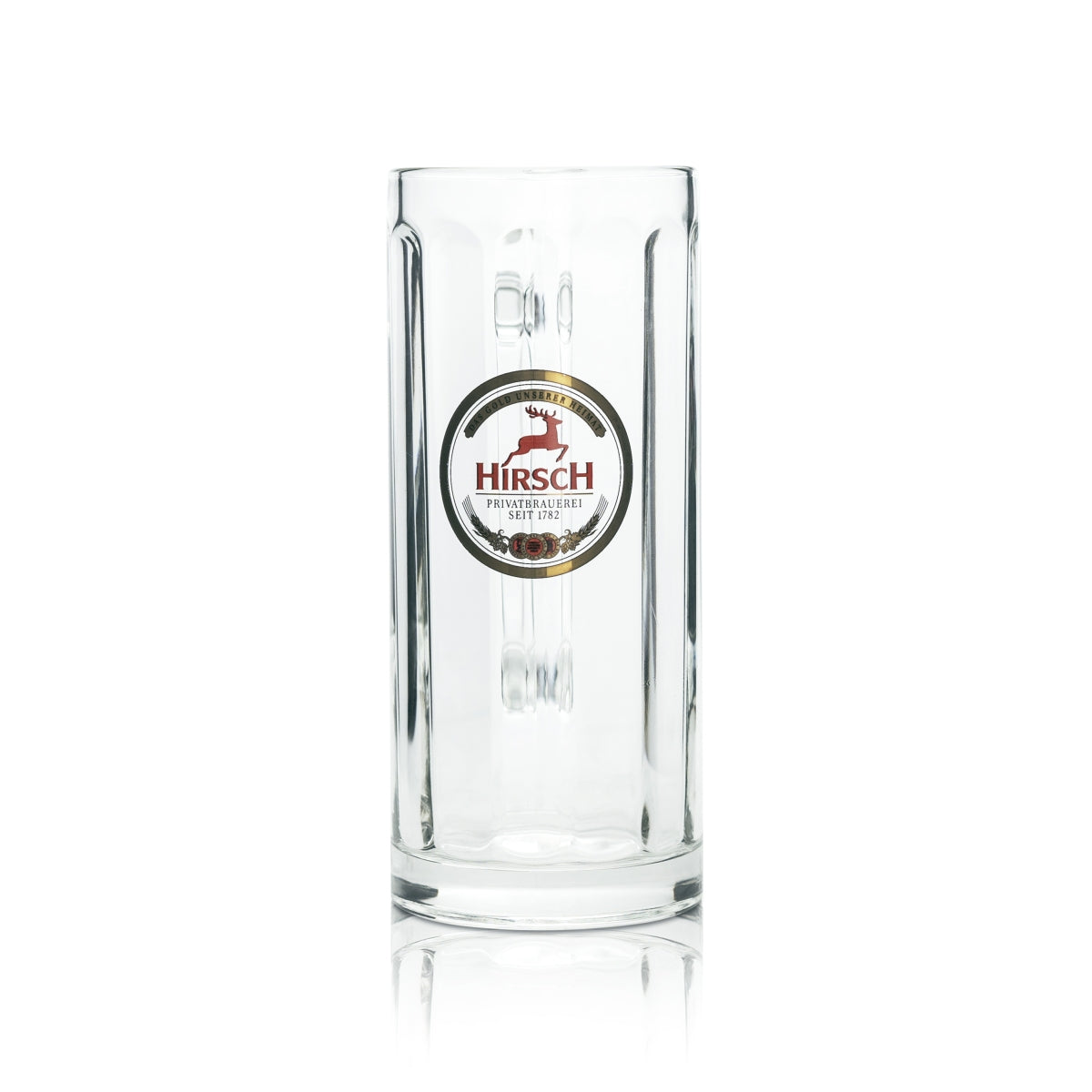 6 verres à bière Hirsch Bräu 0,4 l, type original, avec anse, verres à bière souabes – Vue 2