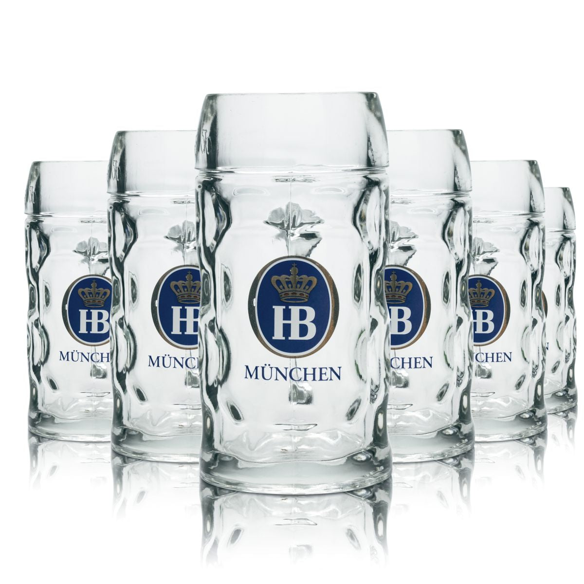 6x Verre à bière Hofbräuhaus Munich 0,3 l Chope HB Verre profilé Verres à bière Seidel Set Verres Brasserie – Vue 2