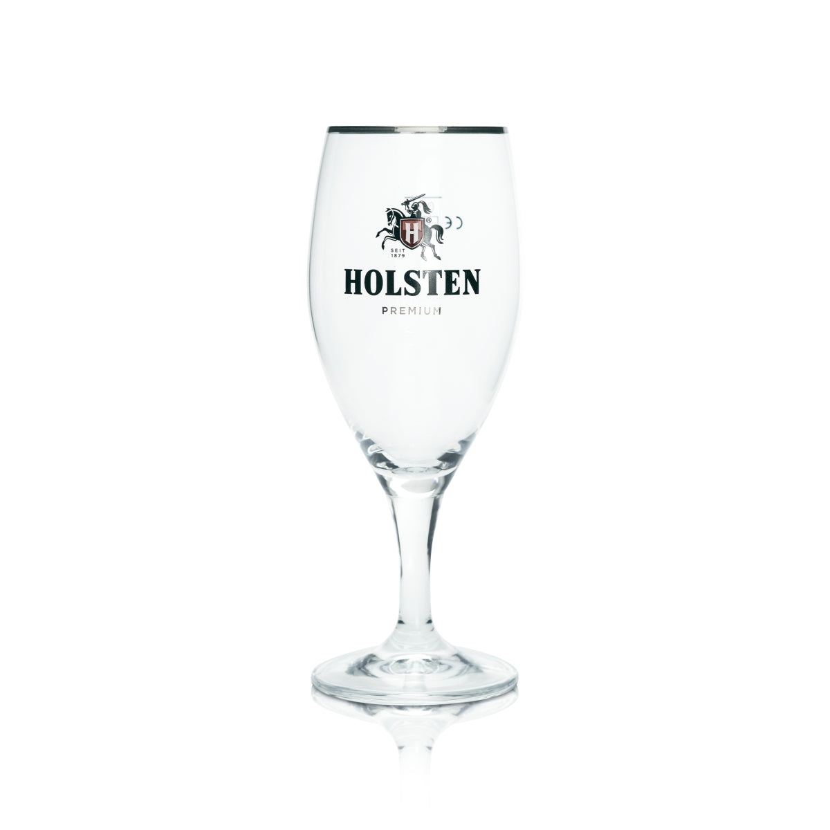 6 verres à bière Holsten 0,3 l Premium Pokal, bord platine, forme tulipe, calibrés pour la restauration – Vue 2