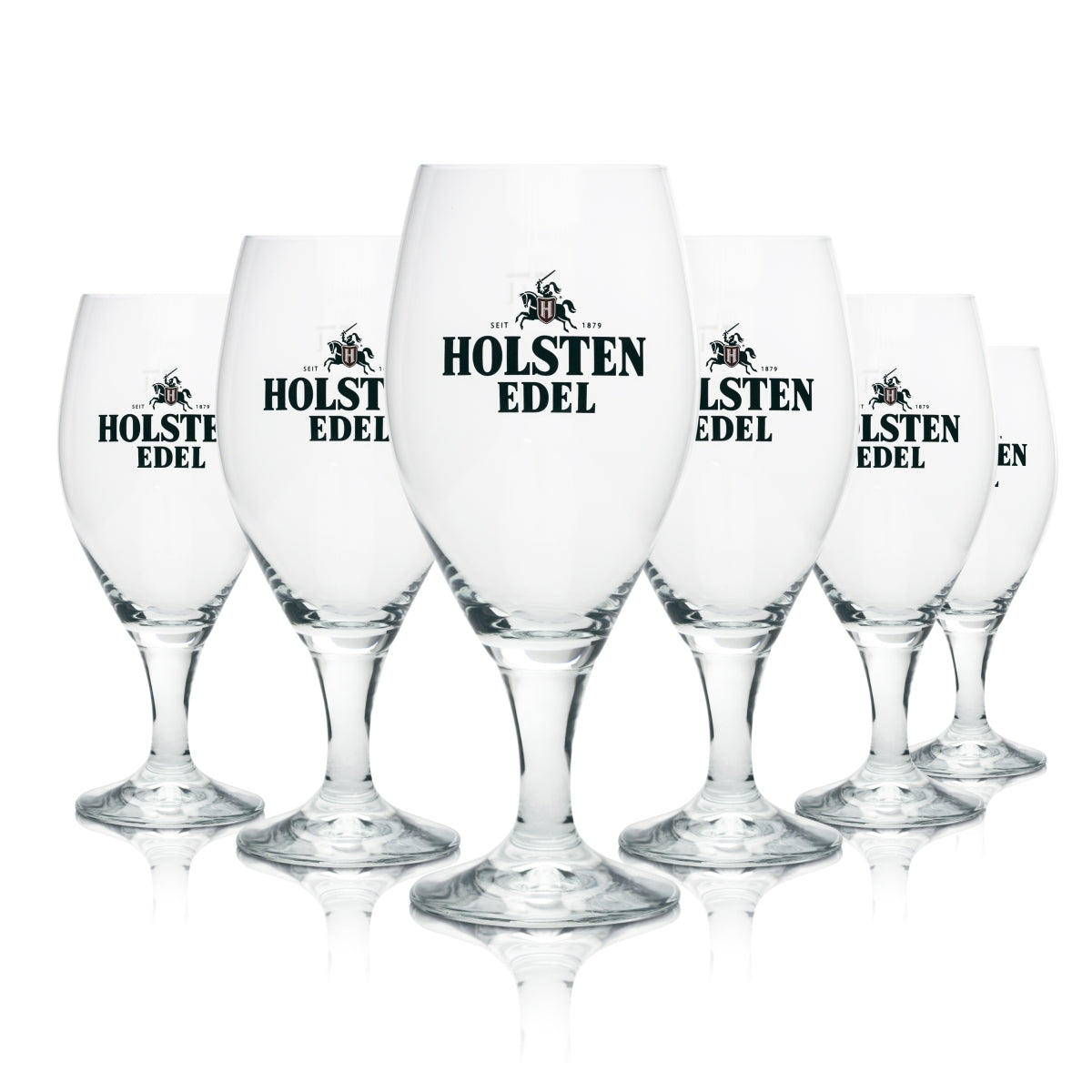6 verres à bière Holsten 0,4 l « Edles Pils » ancien logo RC