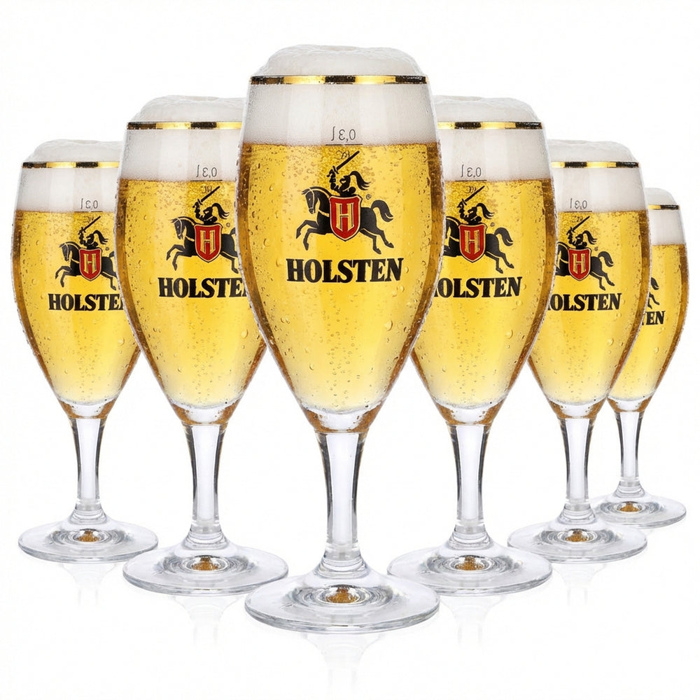 6 verres à bière Holsten Verres à bière 0,3 l Verres à pied bord doré Ritzenhoff