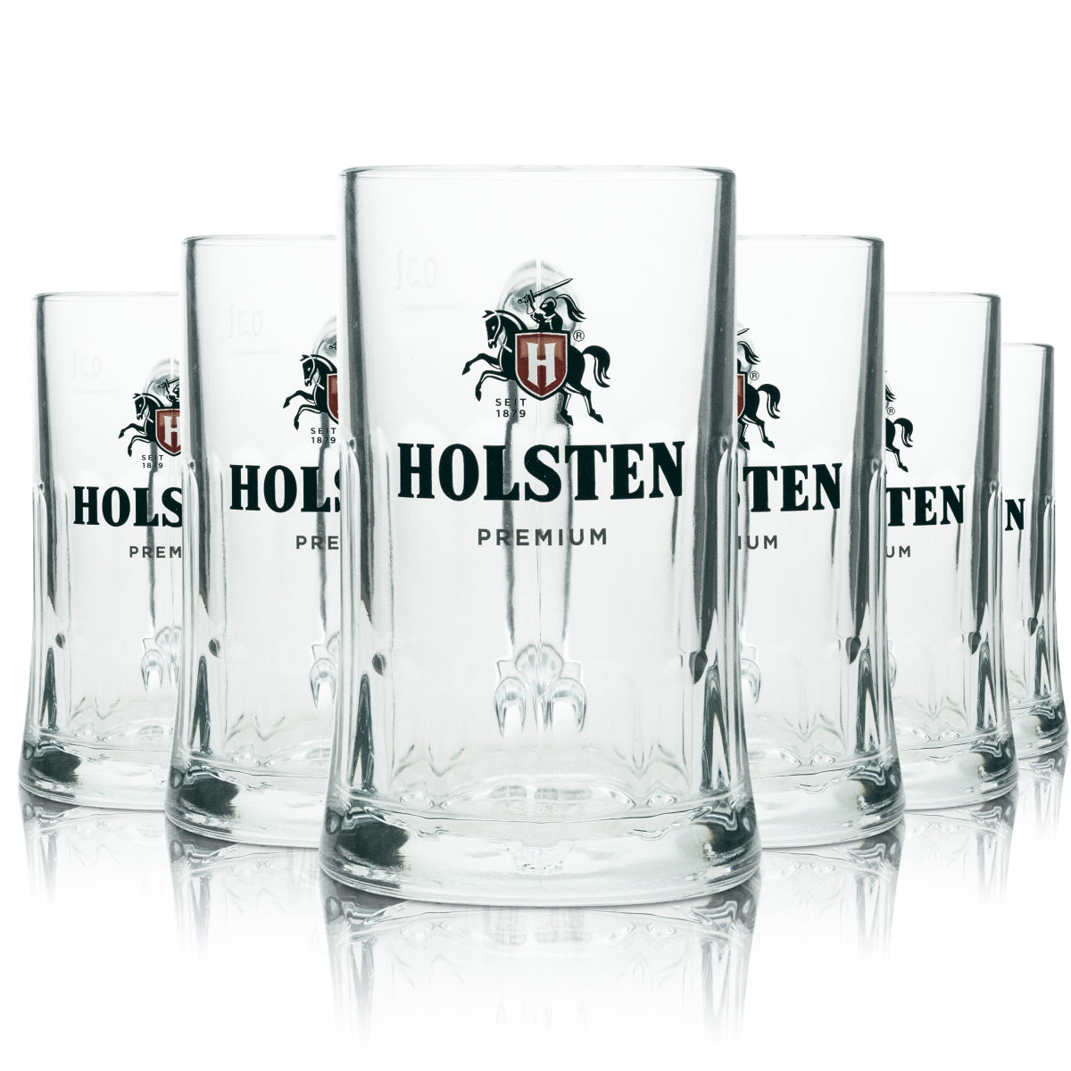 6 chopes à bière Holsten 0,3 l Sahm