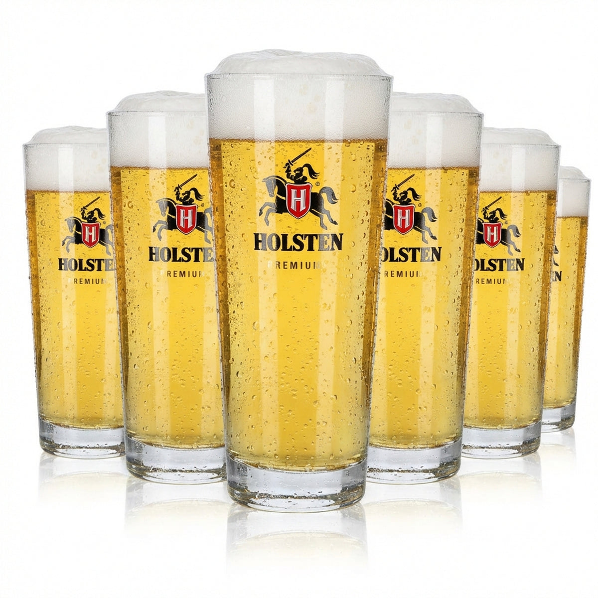 6 verres Holsten Pilsener Verres Willibecher Frankonia 0,5 l Hambourg