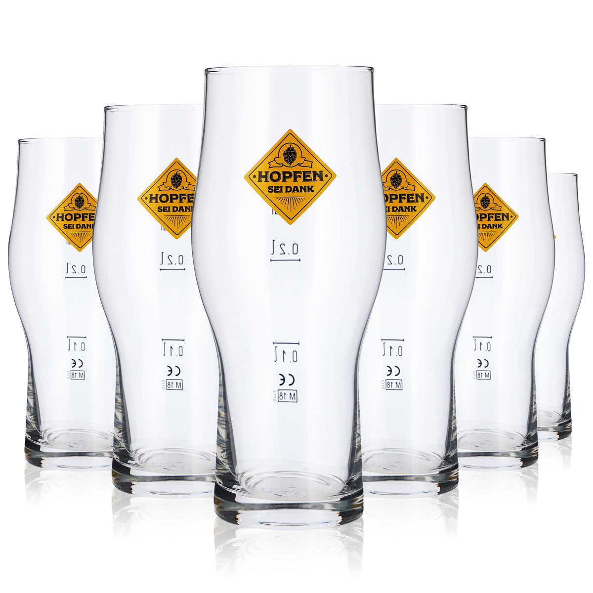 6x Verre à bière « Hopfen sei Dank » 0,3 l Verres à bière Craft Master Two – Vue 5