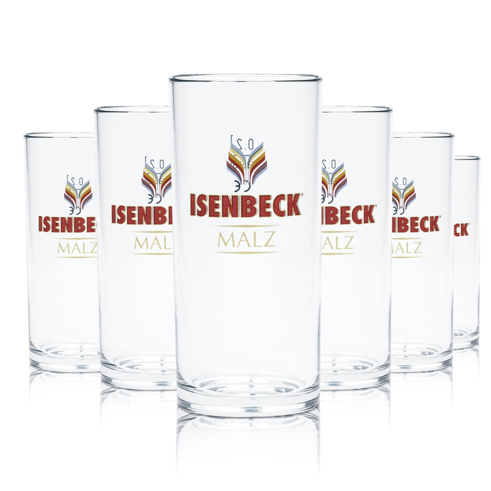 6 verres à bière Isenbeck 0,2 l, verres à malt, gobelets, tumblers, brasserie, bar à bière