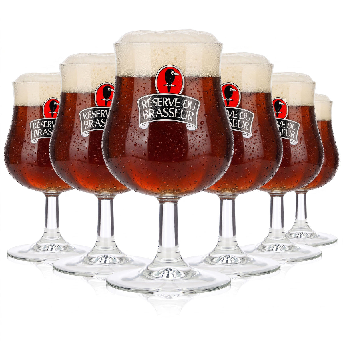 6 verres à bière J.G. Durand & Cio de 0,36 l, modèle « Réserve du Brasseur » de Luminarc (lot de 6)